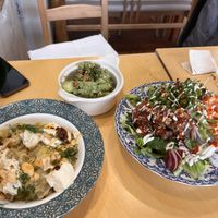 Gnocchi, potato salad and tomato ”tuuna" bowl  at Rooted 루티드 in Seoul