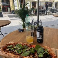 Pizza nieboczek with vegan bacon, vegan cheese and balsamic glaze 😋  at Pizzatopia in Poznan