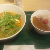 ramen and curry set  - 1200 won at T's Tantan - Tokyo JR Station in Tokyo