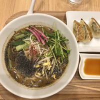 Black sesame tantan set  at T's Tantan - Tokyo JR Station in Tokyo