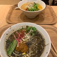 White sesame and black sesame Tantans - bountiful and full of taste at T's Tantan - Tokyo JR Station in Tokyo