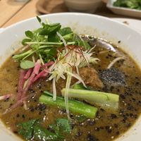 Black sesame ramen  at T's Tantan - Tokyo JR Station in Tokyo