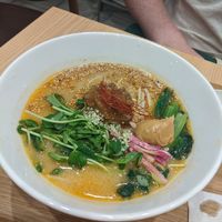 Golden sesame tantan at T's Tantan - Tokyo JR Station in Tokyo