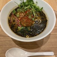 black sesame ramen   at T's Tantan - Tokyo JR Station in Tokyo