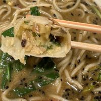 Gyoza closeup   at T's Tantan - Tokyo JR Station in Tokyo