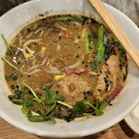 Black sesame ramen at T's Tantan - Tokyo JR Station in Tokyo