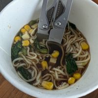 Soy sauce ramen noodle point at T's Tantan - Tokyo JR Station in Tokyo