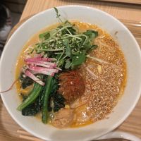 Golden sesame ramen at T's Tantan - Tokyo JR Station in Tokyo