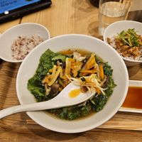 The special Kale and Roated vege Ramen. at T's Tantan - Tokyo JR Station in Tokyo