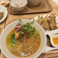Ramen and gyoza  at T's Tantan - Tokyo JR Station in Tokyo