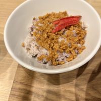 Soy meat and rice  at T's Tantan - Tokyo JR Station in Tokyo