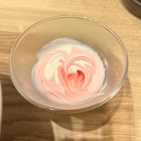 Yogurt and beetroot saucee  at T's Tantan - Tokyo JR Station in Tokyo