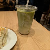 Iced matcha latte at T's Tantan - Tokyo JR Station in Tokyo