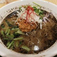 Black sesame ramen at T's Tantan - Tokyo JR Station in Tokyo