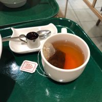 Hot tea at T's Tantan - Tokyo JR Station in Tokyo