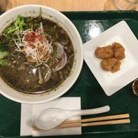 Black sesame ramen at T's Tantan - Tokyo JR Station in Tokyo