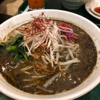 Black sesame ramen at T's Tantan - Tokyo JR Station in Tokyo