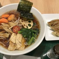 Soy sauce based at T's Tantan - Tokyo JR Station in Tokyo