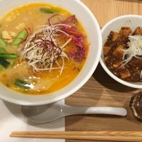 White Sesame Tantan & Mapo Tofu at T's Tantan - Tokyo JR Station in Tokyo