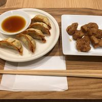 Gyoza & Fried Soy Meat at T's Tantan - Tokyo JR Station in Tokyo