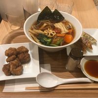 Set menu with extra side- tasted fantastic !  at T's Tantan - Tokyo JR Station in Tokyo