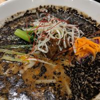 black sesame ramen 950 yen at T's Tantan - Tokyo JR Station in Tokyo
