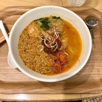 Golden sesame ramen at T's Tantan - Tokyo JR Station in Tokyo