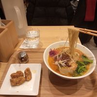 Ramen and Karaage at T's Tantan - Tokyo JR Station in Tokyo
