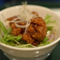 Fried soybean meat bowl (side dish) at T's Tantan - Tokyo JR Station in Tokyo