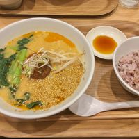 Sesame noodles set at T's Tantan - Tokyo JR Station in Tokyo