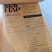 Limited vegan options at Mayhap in Manchester