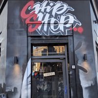 entrance  at Chip Shop in South West London