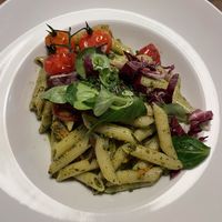 Vegan pesto penne  at Urbankeller in Salzburg