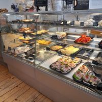 Selection of cakes and pastries at Sigridslunds Café & Handelsbod in Sparreholm