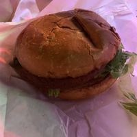 Jalapeño Chick’n Burger  at Arlo's Food Truck - Cheerup Charlie's in Austin