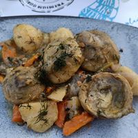 Artichoke in lemon sauce at Flisvos in Adamas