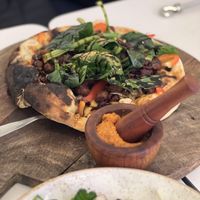 Meatball pizza  at Lazy Farmers in Seoul