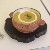 Pumpkin soup  at Lazy Farmers in Seoul