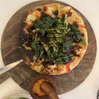 Meatball pizza  at Lazy Farmers in Seoul