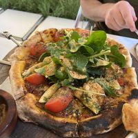 Tomato pizza   at Lazy Farmers in Seoul