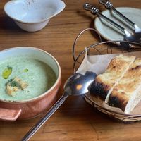 Broccoli soup is too watery    at Lazy Farmers in Seoul