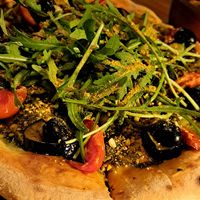 Basil pizza at Lazy Farmers in Seoul