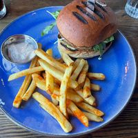 Vegan burgerr  at Bjorbodin Spa in Arskogssandi