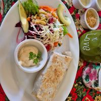 Burrito tico at Hostel Shakti in San Jose