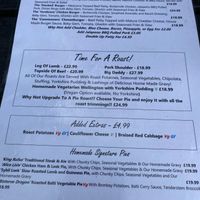Menu at New Forest Inn in Lyndhurst