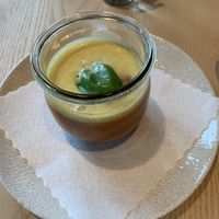 Vegane Vorspeise: Tomatensuppe   at Lukullum in Friedrichshafen
