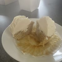 Vegan orange dreamsicle cupcake  at The Flying Cupcake - Massachusetts Ave in Indianapolis