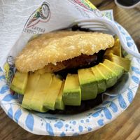 Vegana arepa  at Los Chamos Arepas in Carolina
