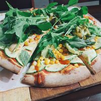 Pizza vegana at Homu's in Sao Raimundo Nonato