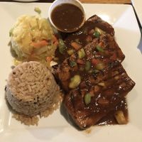 Spicy Jerk Tofu Steaks  at Spice Island Grill in Colorado Springs